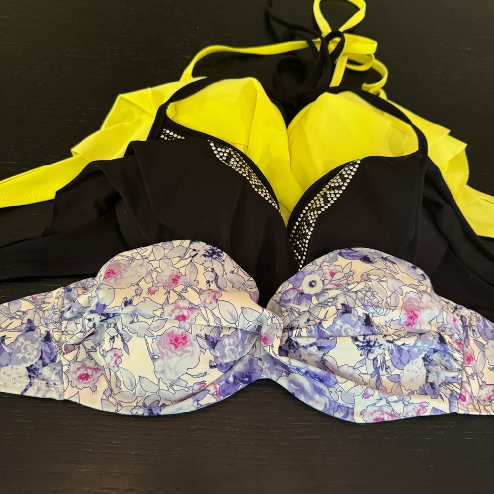 PINK Push Up Bikini top bundle set of 3